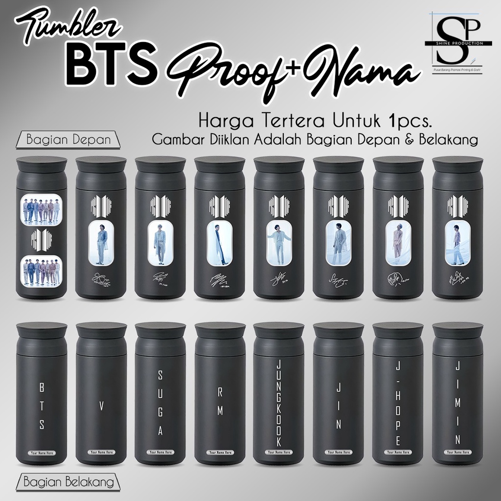 Tumbler Travel BTS Custom Nama