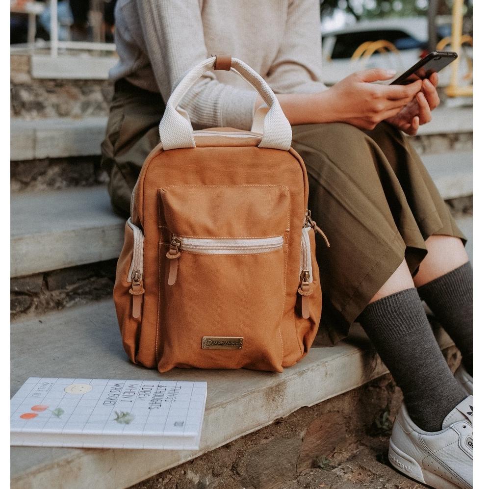[NGS.15Jl22w] Tas Ransel Wanita Mini Backpack Bahan Kanvas - Virgil Mokamula