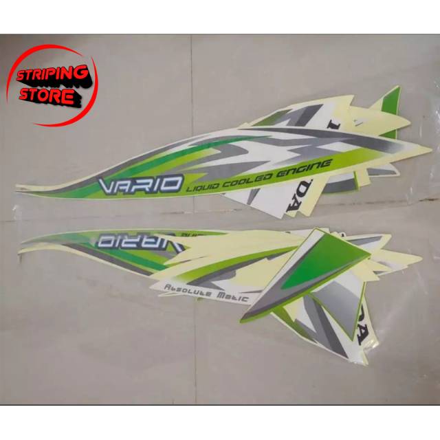 STIKER STRIPING BODY MOTOR HONDA VARIO CW 110 KARBU 2012 HIJAU
