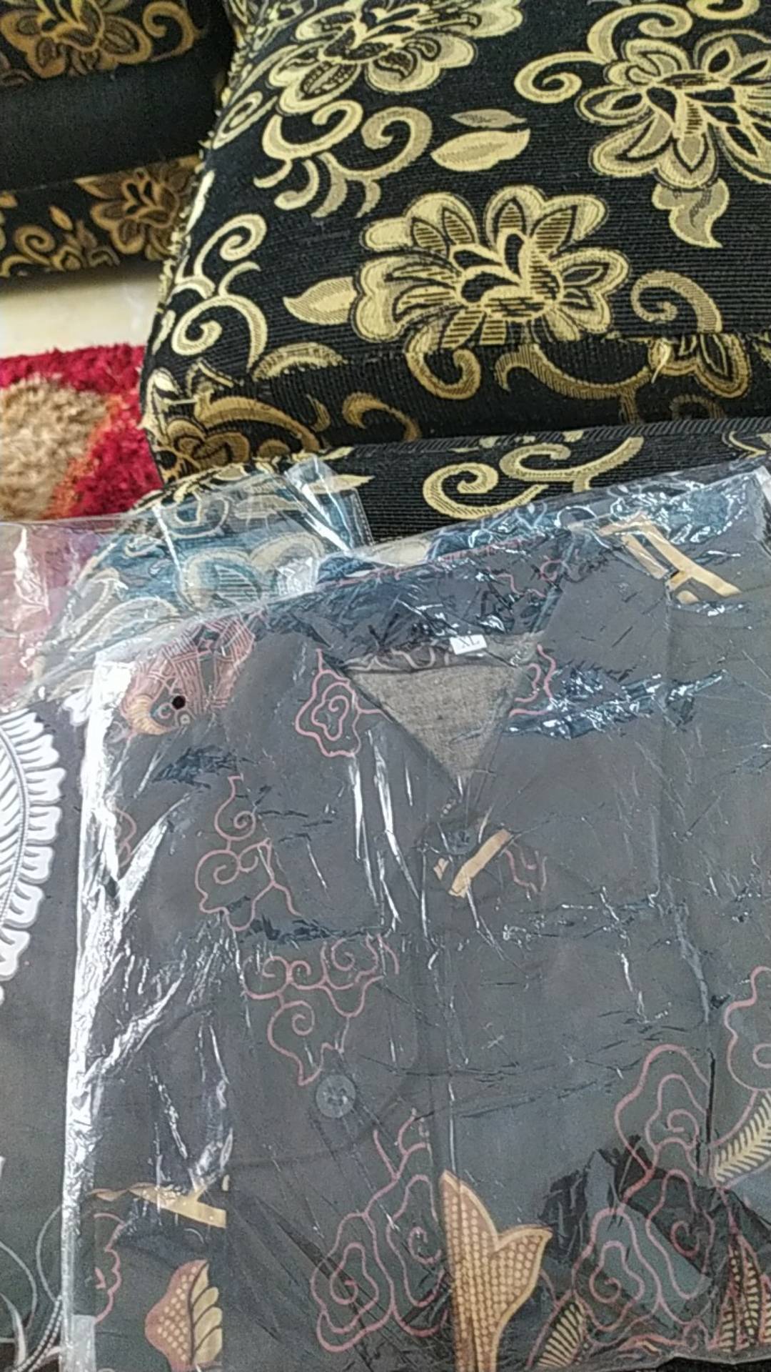 Kemeja Batik Pria Lengan Panjang New Motif G Abu