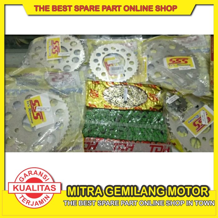 PROMO GEAR SET SSS HONDA MEGAPRO TIGER CB150R VERZA SONIC SUPRA GTR 428