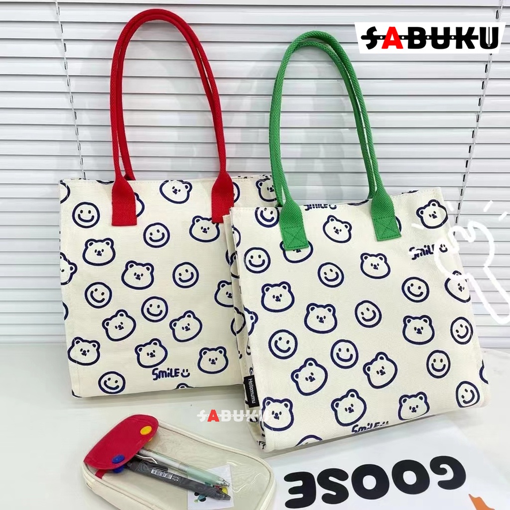 Tote Bag Tas Selempang Wanita Korea Sling Bag Perempuan Stylish Tas Wanita Tote Bag Aesthetic Resleting Totebag Kuliah Kekinian  -267