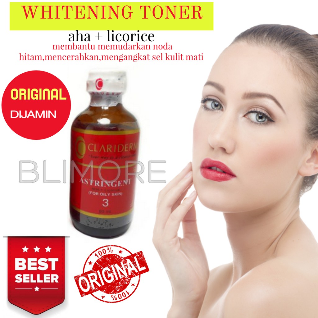 CLARIDERM TONER ORIGINAL BLIMORE TOTALY STORE TONER PEMUTI WAJAH ASLI