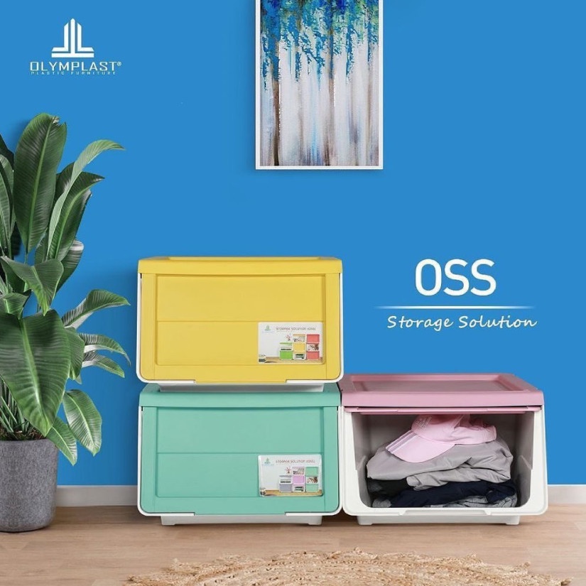 olymplast oss storage solution container box kotak penyimpanan serbaguna pastel