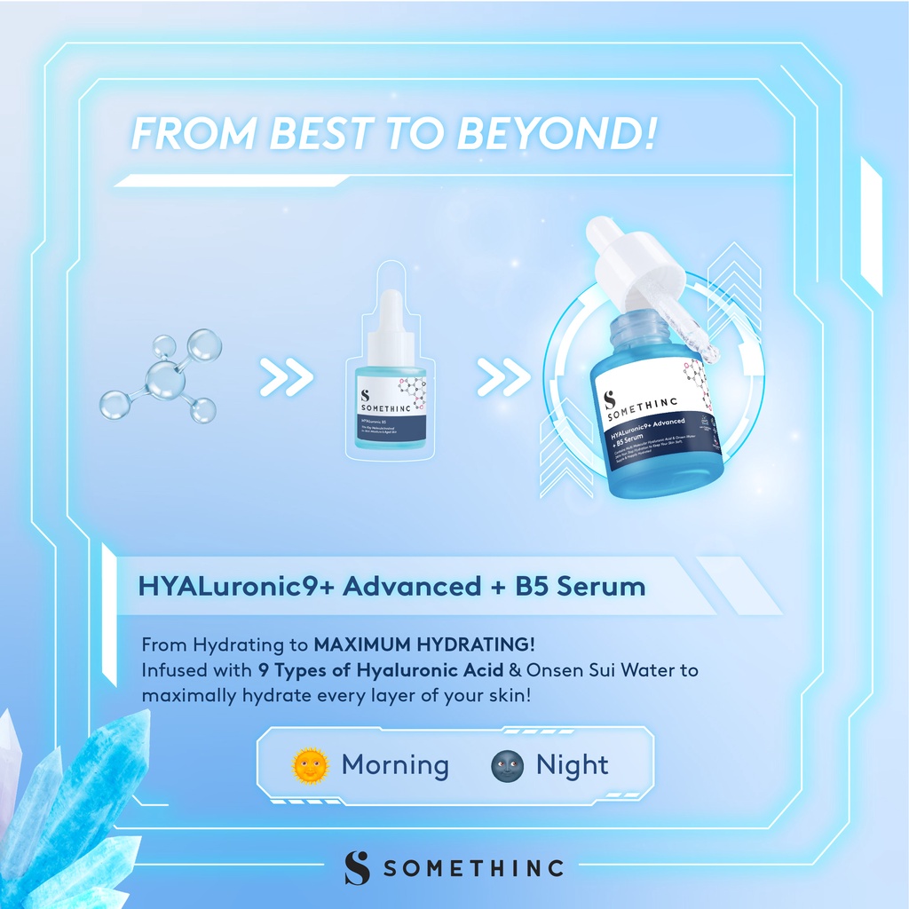 [PROMO SPESIAL] BPOM SOMETHINC HYALuronic9 + Advanced + B5 Serum Wajah Pemutih 20ml 40ml  Hyaluronic