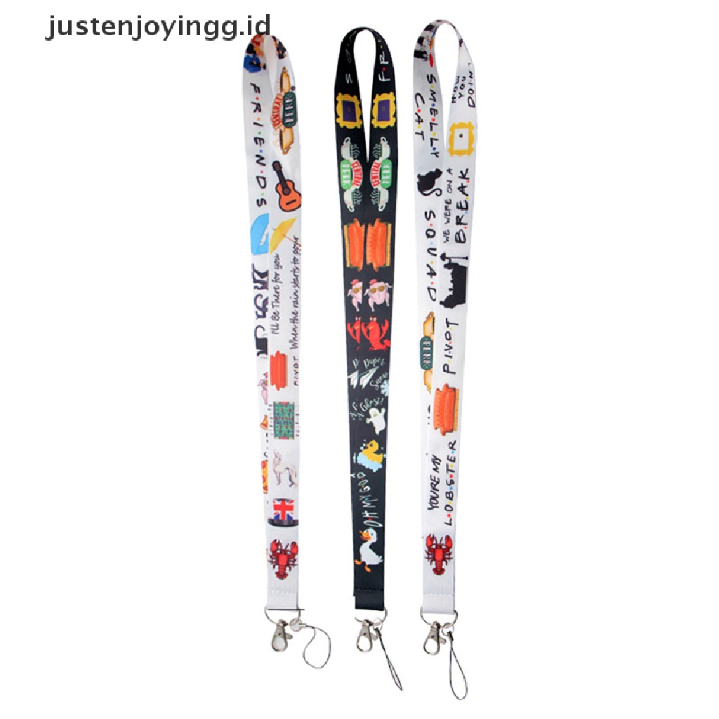 Tali Lanyard Leher Motif justenjoyingg.id / Friends Untuk Kartu ID / Handphone