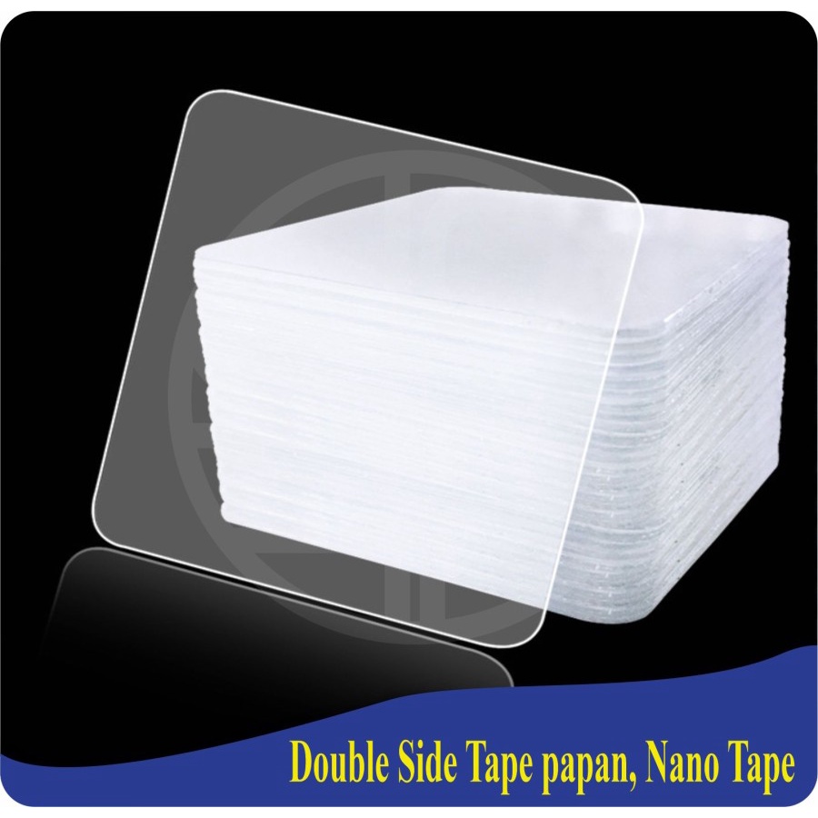 Magic Nano Tape KOTAK Papan Double Side Transparan Nano Lem Dinding