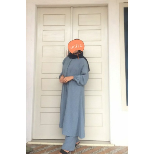 RUBI SETCEL ONESET TERBARU BAHAN CRINKLE RUBIAH