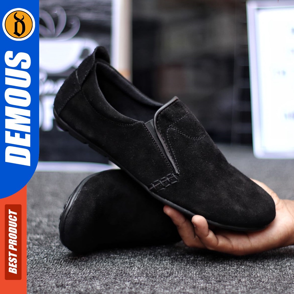 DEMOUS Seya - Sepatu Slip On Pria Casual