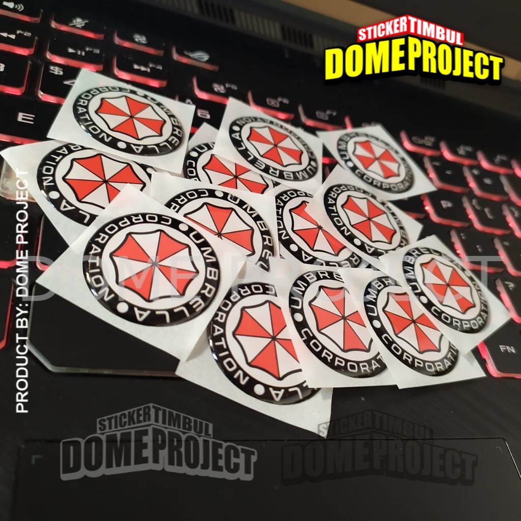 STIKER MOTOR EMBLEM 3D LOGO UMBRELLA CORPS KALIPER REM AKSESORIS YAMAHA HONDA SUZUKI KAWASAKI AESTHETIC KEREN