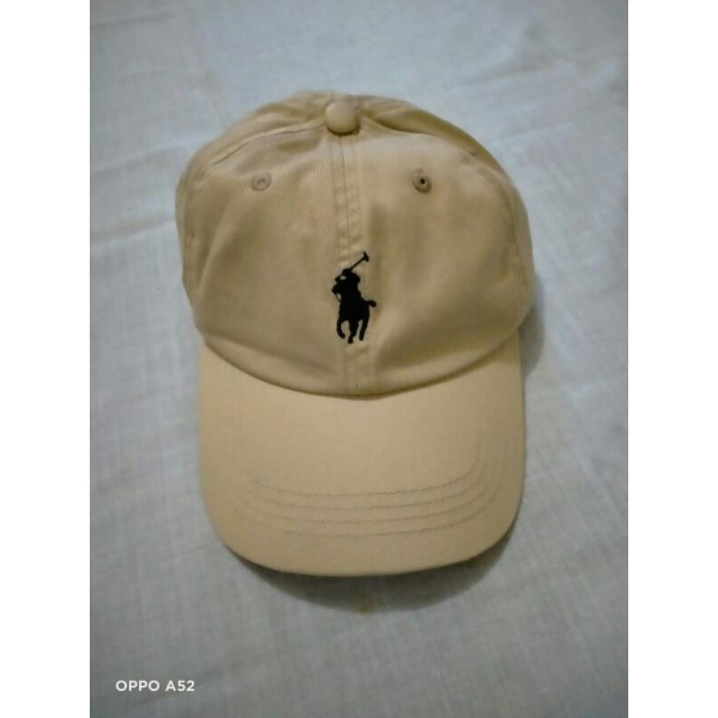 Topi Caps Baseball Polo RalphLauren Beige Cream Original