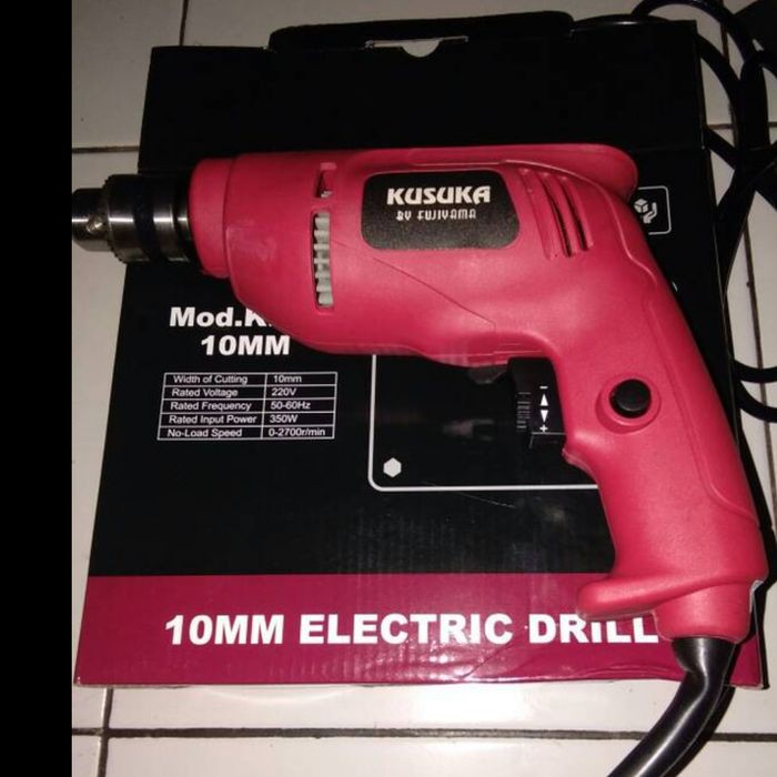 MESIN BOR LISTRIK KUSUKA KR-60 ELECTRIC DRILL KUSUKA 10MM MESIN BOR LISTRIK KUSUKA BY FUJIYAMA KR-60
