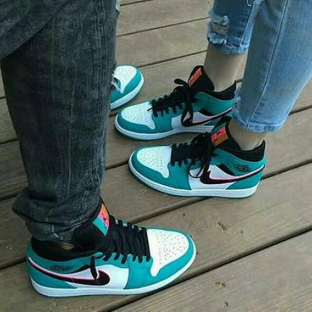 air jordan 1 mid south beach turbo green