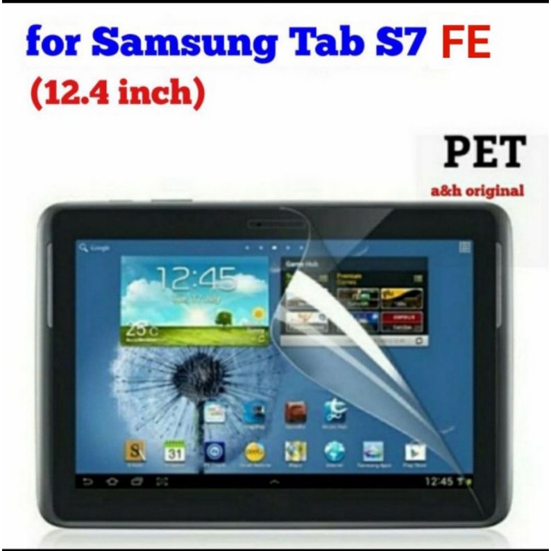 Pelindung layar Samsung Galaxy Tab S7, Plus, Fe, Tab S8, Plus, Ultra PET Nano Coated