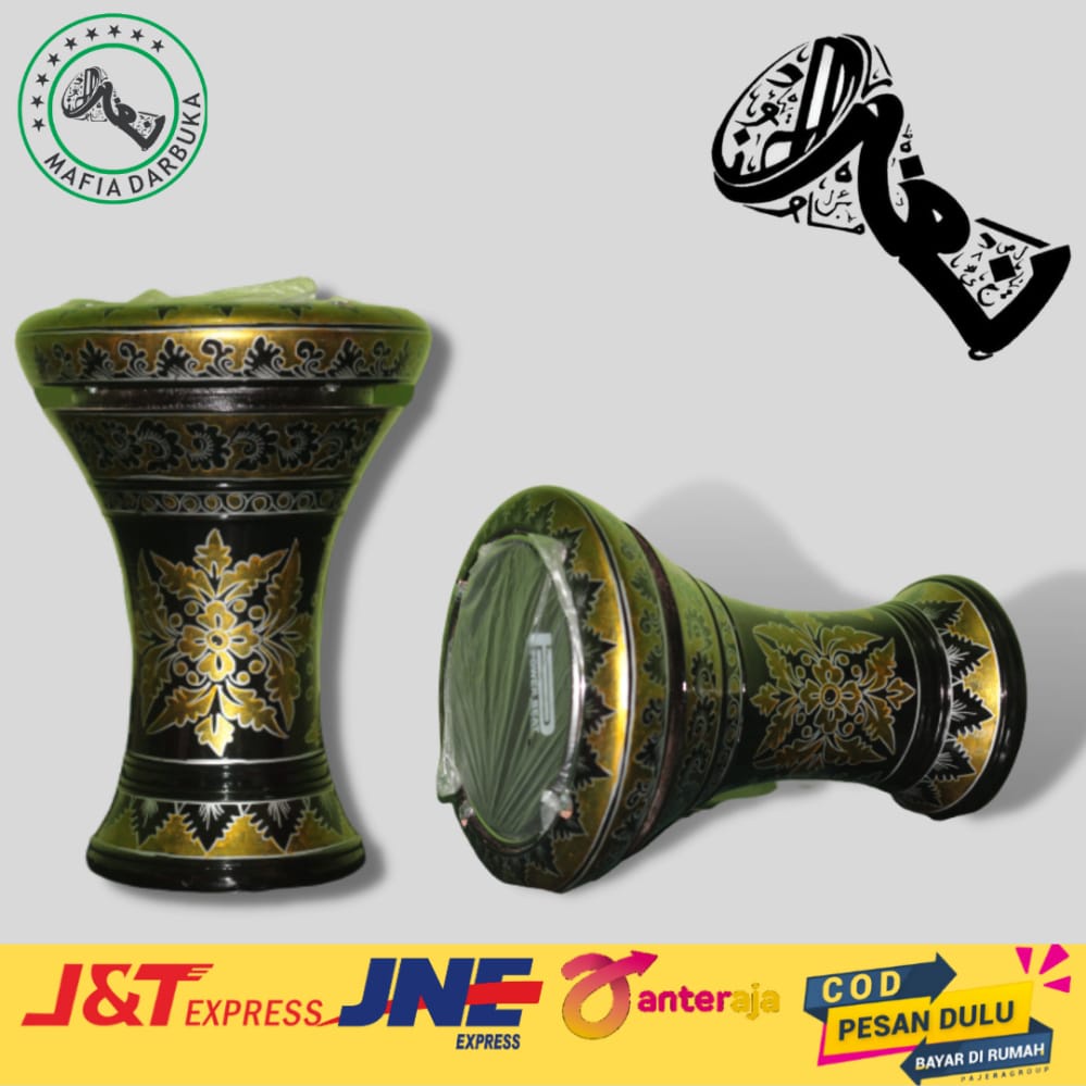 Jual DARBUKA KAYU 8 INCH MOTIF BATIK AZ ZAHIR ALAT MUSK HADROH MURAH Indonesia