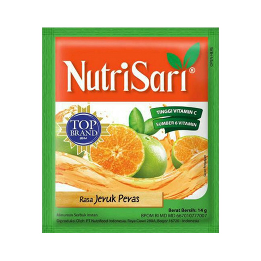 

Nutrisari jeruk peras 14 g MURAH