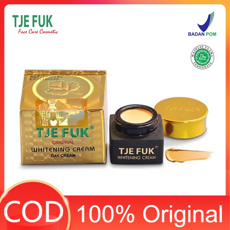Tje Fuk Original Whitening Day Cream Skincare Perawatan Pelembab Pemutih Wajah Krim Siang BPOM 15g