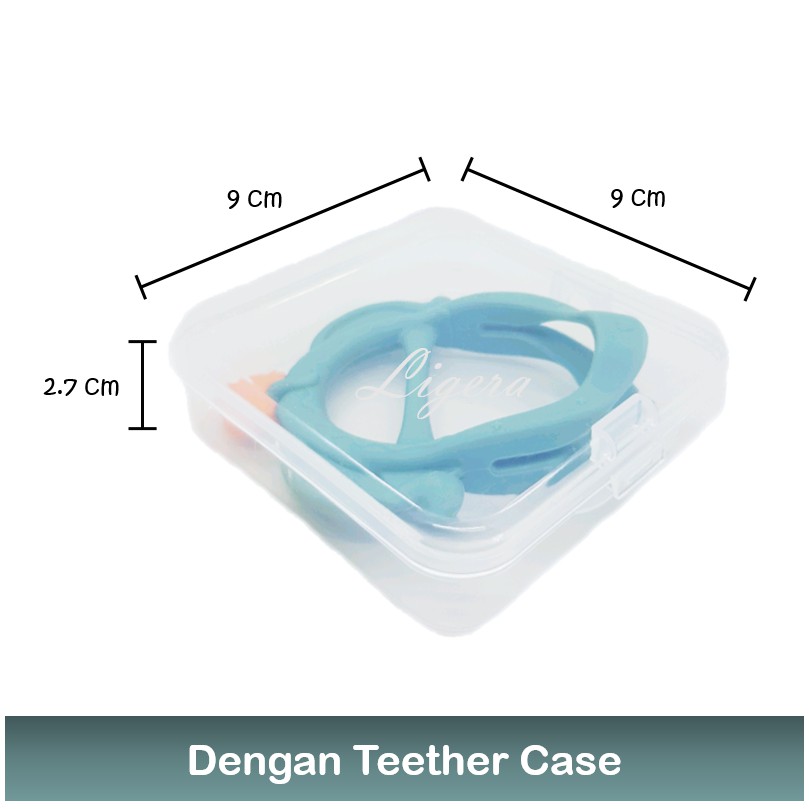 (FREE STORAGE CASE) LIGERA Premium Teether Silicone Baby Elephant Gigitan Gelang Premium BPA FREE