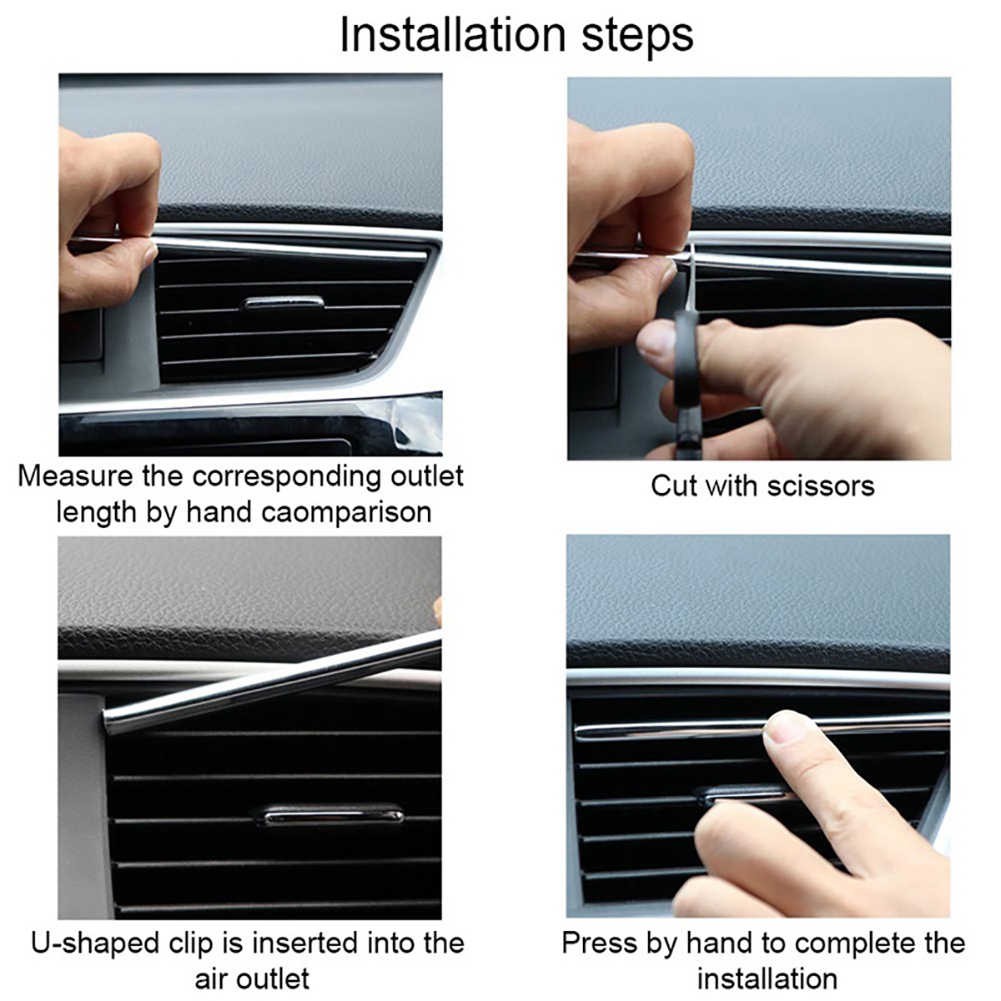 Trim List (10pcs) Ventilasi AC Mobil | Car Moulding Strip Interior