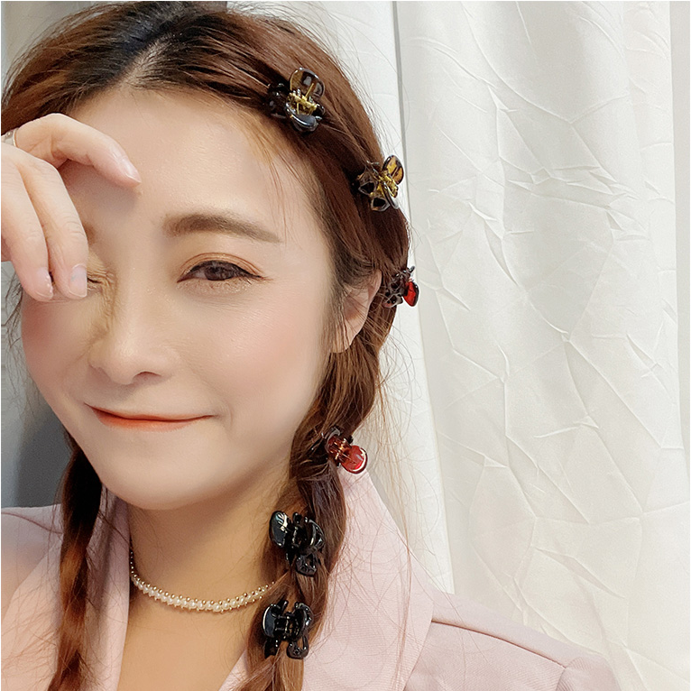 6 Pcs/Set Korean Ins Mini Hair Clips for Women Fashion Claw Clips Simple Cute Hair Clamps Girls Hair Accessories