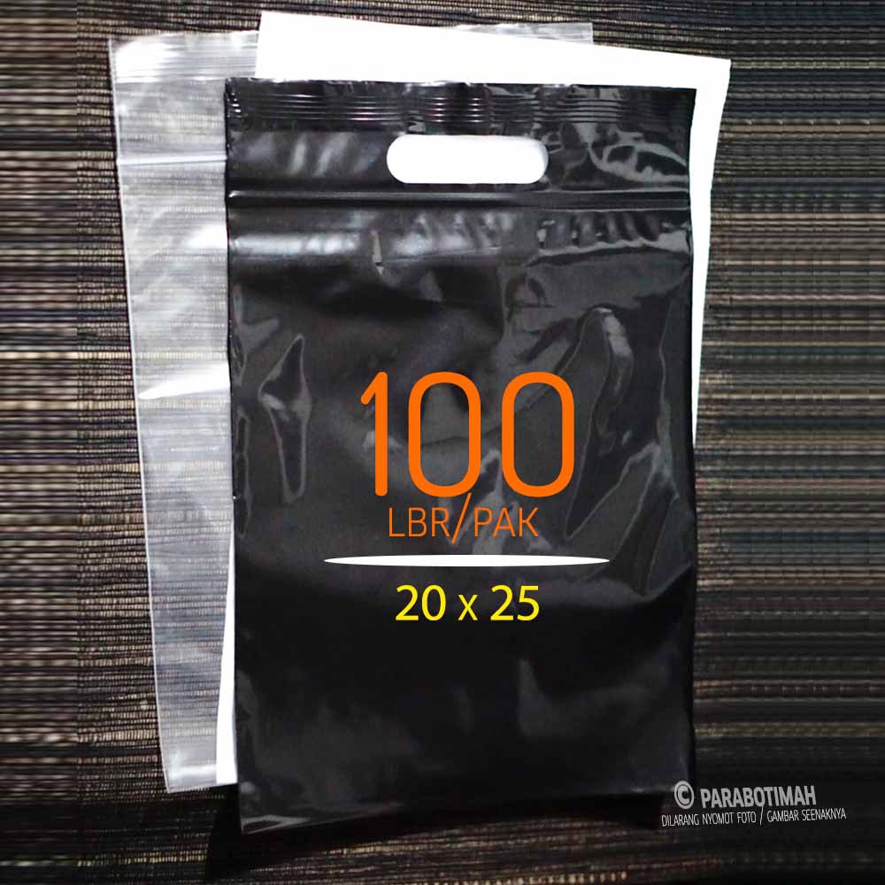 

RB Plastik klip plong ziplock 20x25 packing hijab skincare coffee shop boxer baju anak buku A5 dll