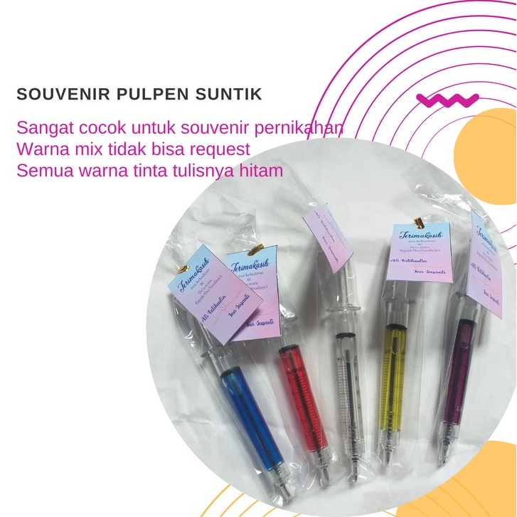 

Souvernir pulpen suntik