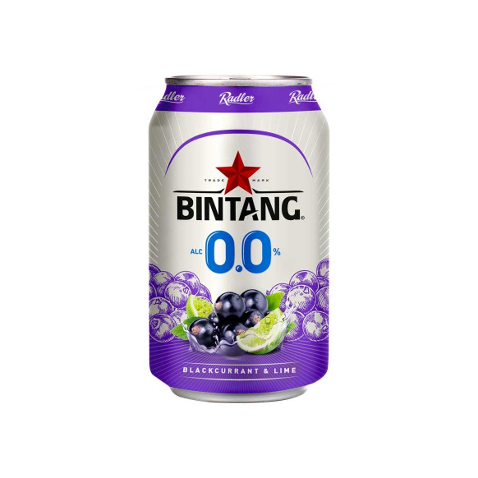 Bintang Radler 0.0% Blackcurrant & Lime Can 330ml (GIFT)