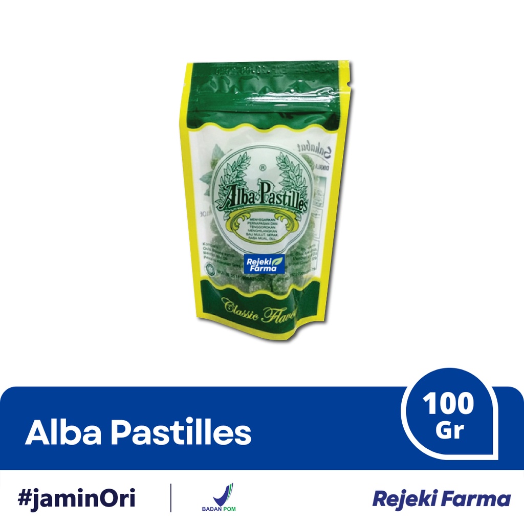 

Permen Alba Pastilles 100 Gram Gr 100g - Pastiles permen mint Hijau