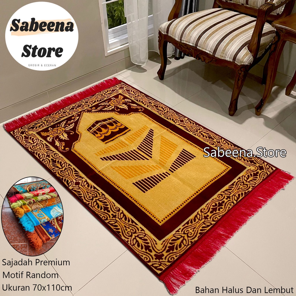Sajadah Turki Terbaru Terlaris Bahan Bulu Tebal Peralatan Sholat Sejadah Traveling - Sajadah Sauvenir By Sabeena.Store