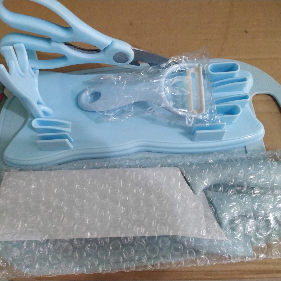 pisau set talenan 7in serbaguna import alat dapur berkualitas bagus