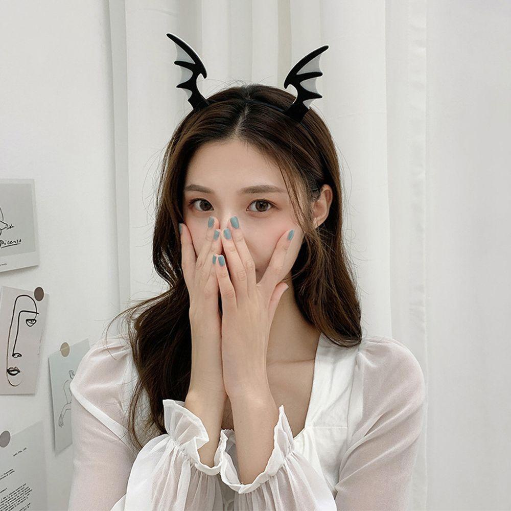 Bando Desain Labu Devil Wings Spider Halloween Non slip Untuk Wanita