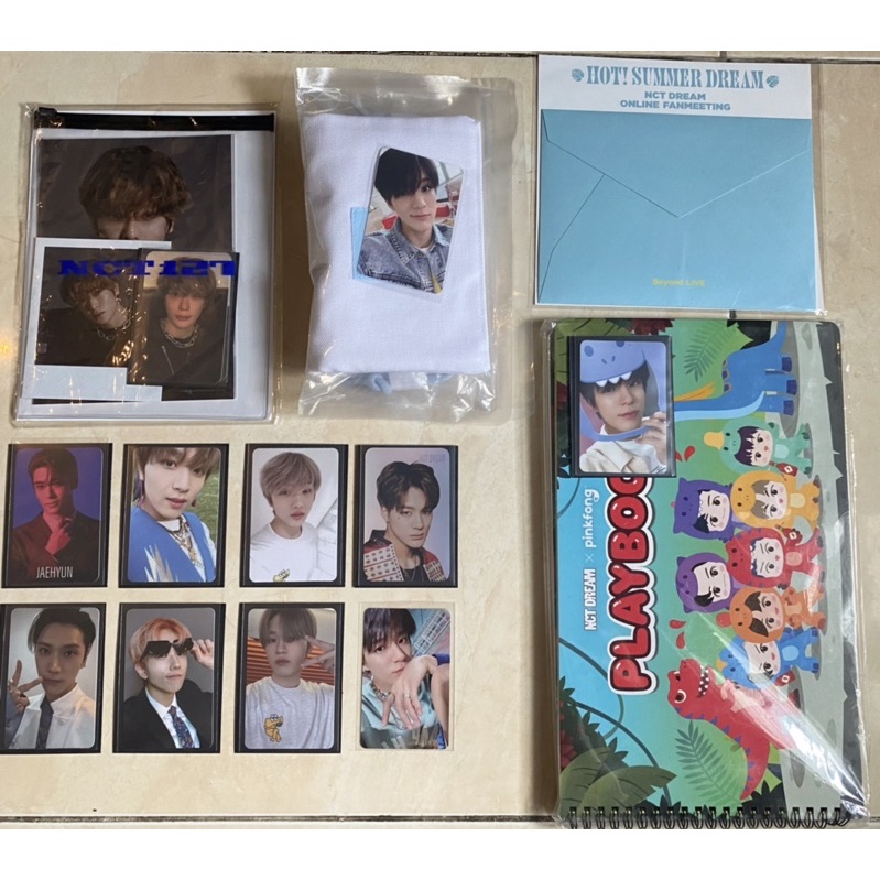 AR TICKET FANMEET JENO, MINI BAG FANMEET JENO, PHOTOPACK JAEHYUN SG21, PLAYBOOK PINKFONG JENO, PC HE