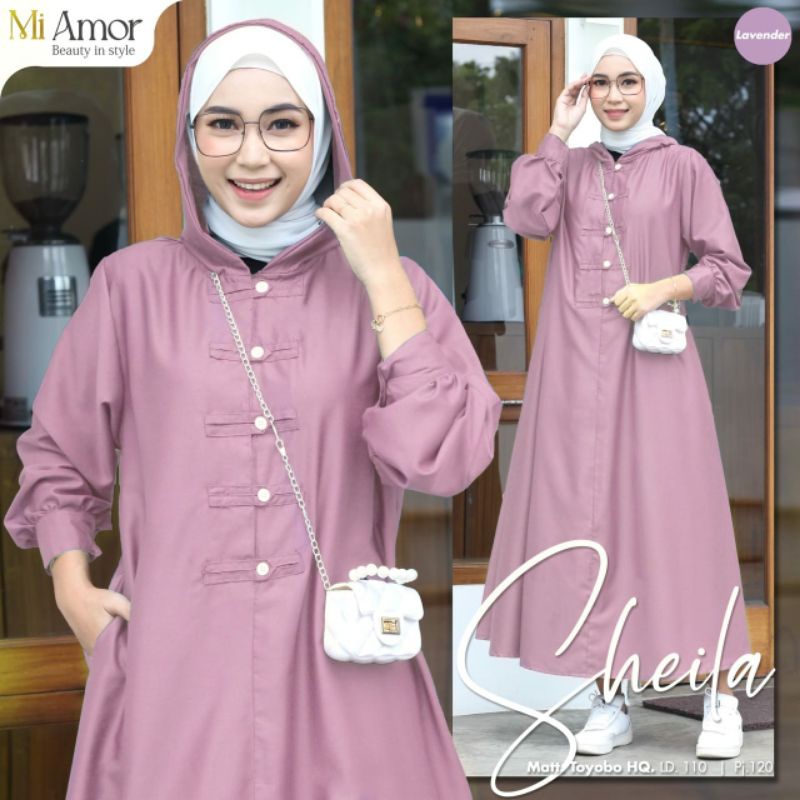 SHEILA DRESS BEST SELLER BY MI AMOR ORIGINAL. TERMURAH GAMIS OOTD PLUS HOODY