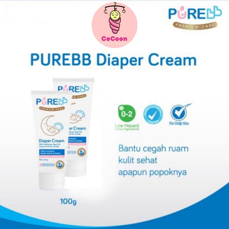 Krim Popok Bayi Pure Baby Diaper Cream 100 gr 100g