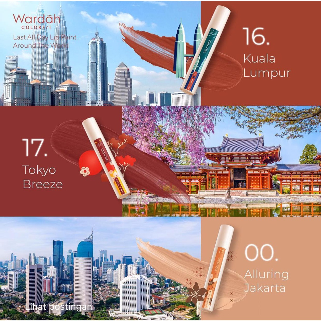 WARDAH Colorfit Last All Day Lip Paint Around The World Series