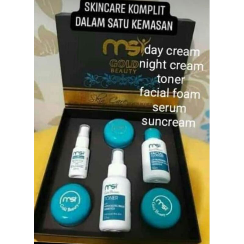 skincare lengkap MSI Gold beauty silver series