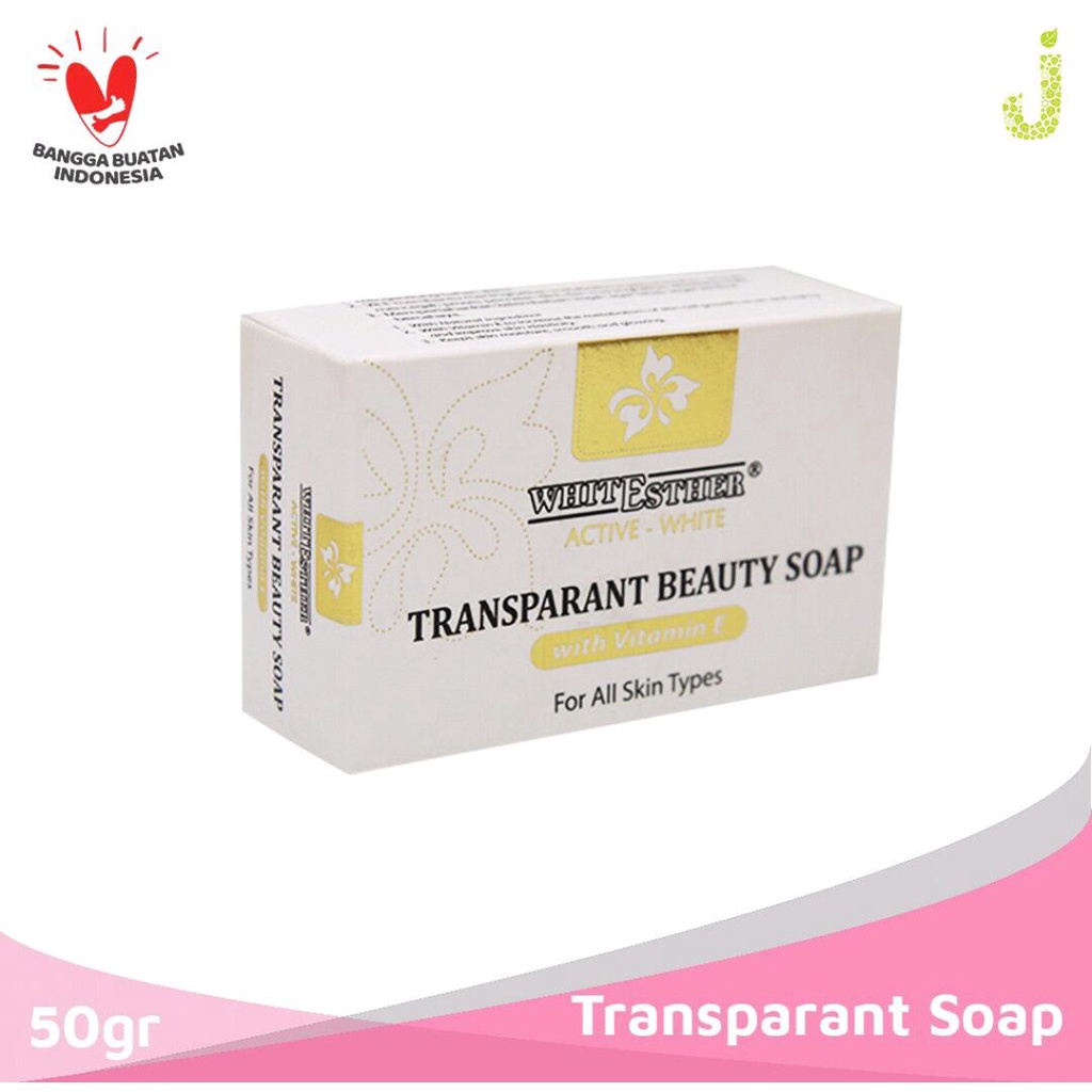 Whitesther Active White Transparant Beauty Soap 80gr (AWS) untuk Melembabkan Wajah