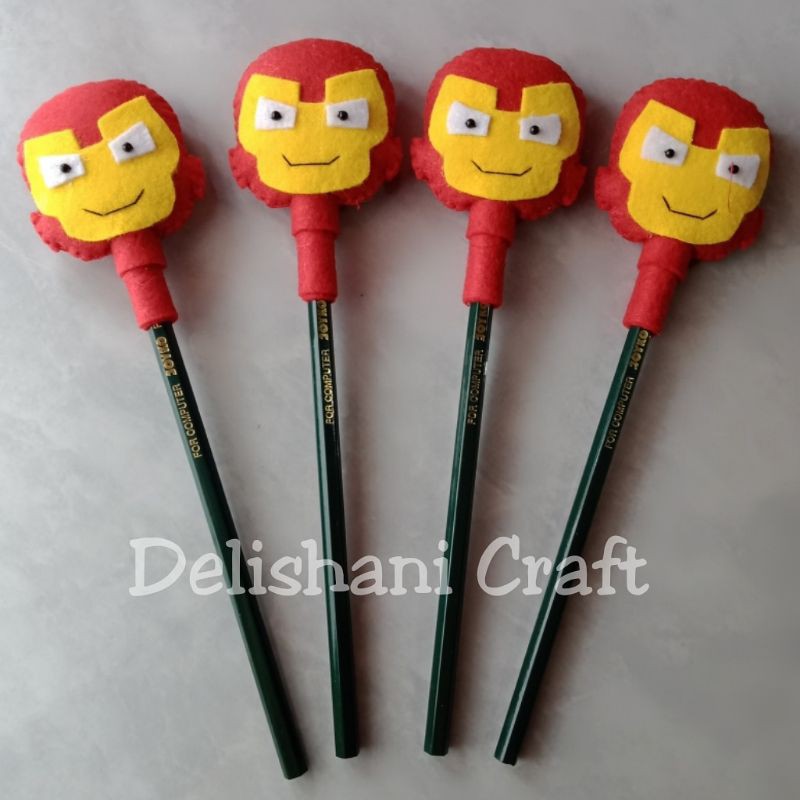 

Pensil Karakter Ironman /Pensil Flanel