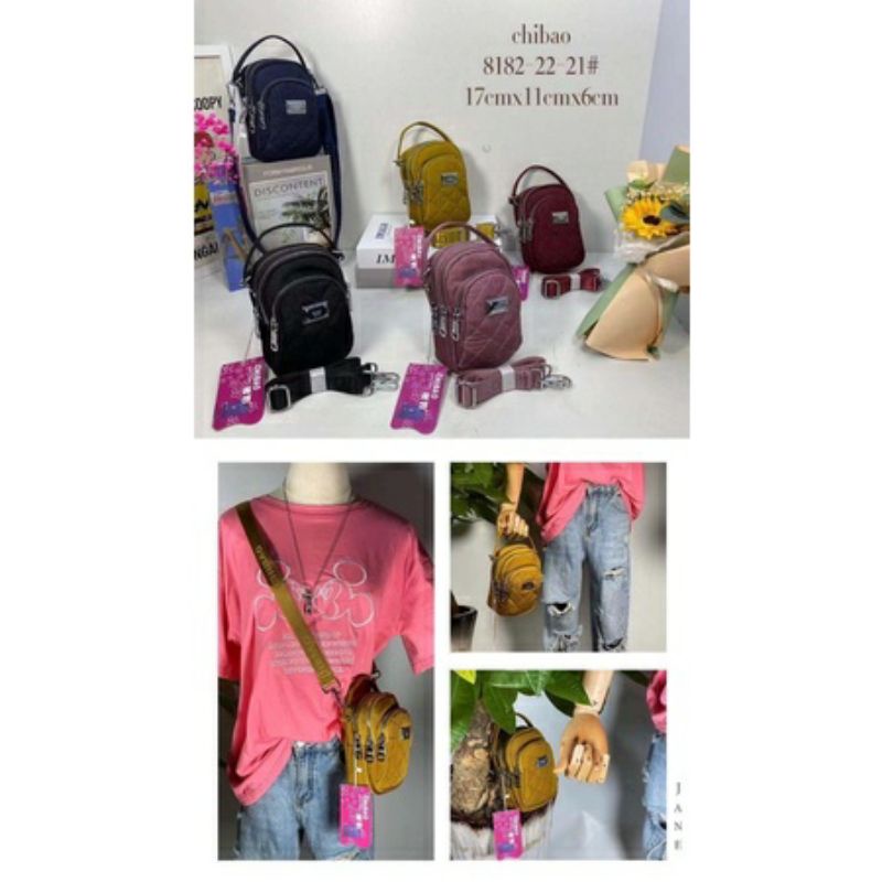 Tas selempang wanita chibao ory import 8182-22 kanvas