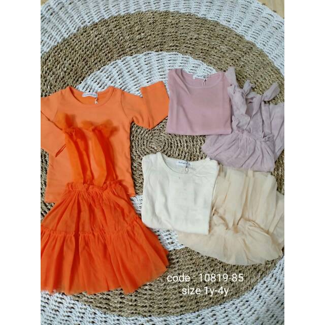 Dress Tile One Set Impor Anak Perempuan