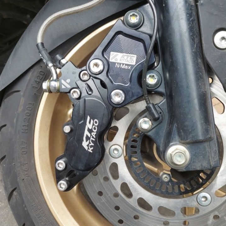 kaliper ktc kytaco 4p crm depan new nmax 2020/ caliver depan ktc kytaco 4 piston new nmax 155 2021