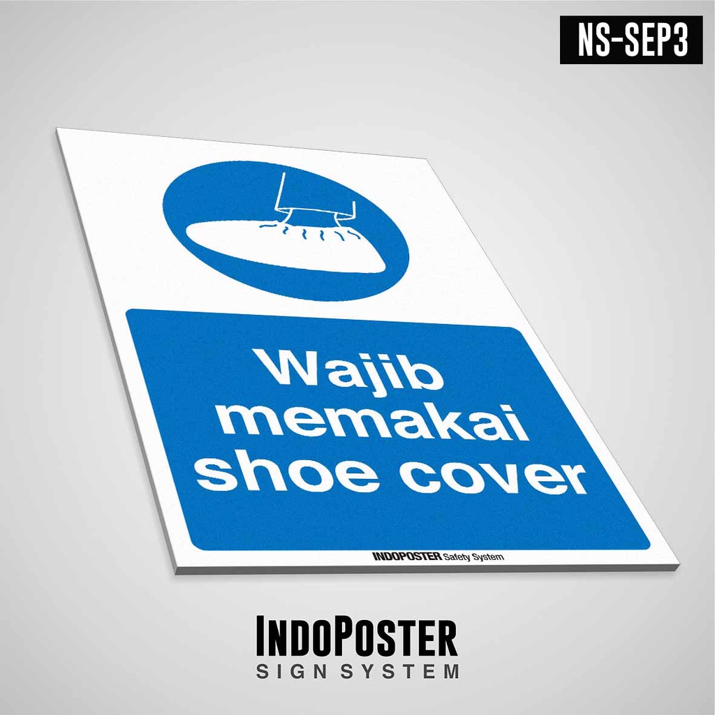 

Safety Sign Rambu K3 PVC ISO Wajib Memakai Pelindung Sarung Sepatu Shoe Cover