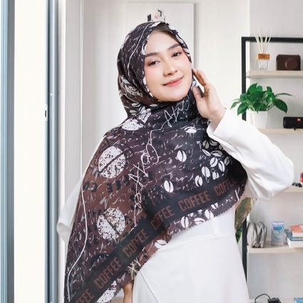 Hijab syari jumbo| jilbab Segi Empat Motif Printing | Syar i Scarf Voal Premium Etnik Series ukuran 140 x140