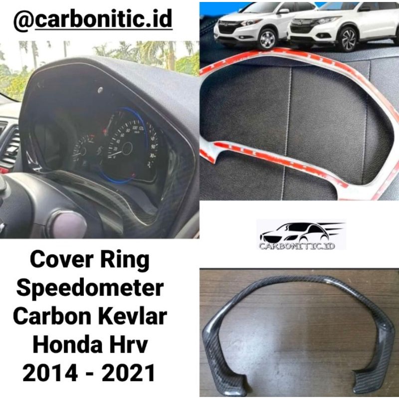 Garnish Cover Ring Speedometer Honda Hrv 2014 - 2021 Carbon Kevlar Sistem Tempel
