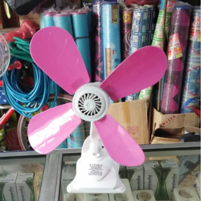 Kipas angin 3in1 kipas kyzuku jepit 17w bisa meja dan dinding 17 Watt 4 baling Pink17watt 3in1 fan