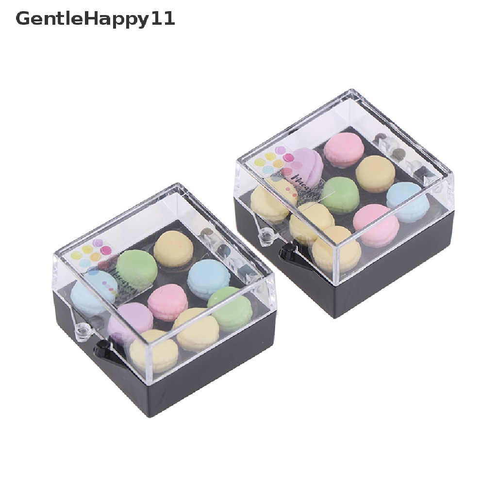 Gentlehappy 1 Set Miniatur Makanan Ringan Macaroon / Teh Dekorasi Dapur Rumah Boneka 1: 12