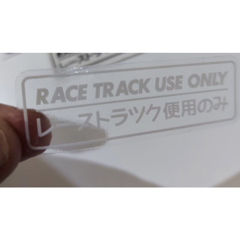 Sticker Stiker Motor Cutting Transparan Race Track Use Only