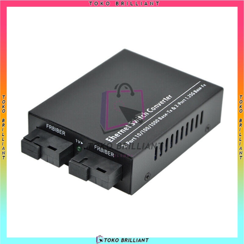 TERBARU BISA COD - MEDIA CONVERTER 2 FIBER 2 ETHERNET CM2F2E 2F2E-ConverterSaja / FULLSET