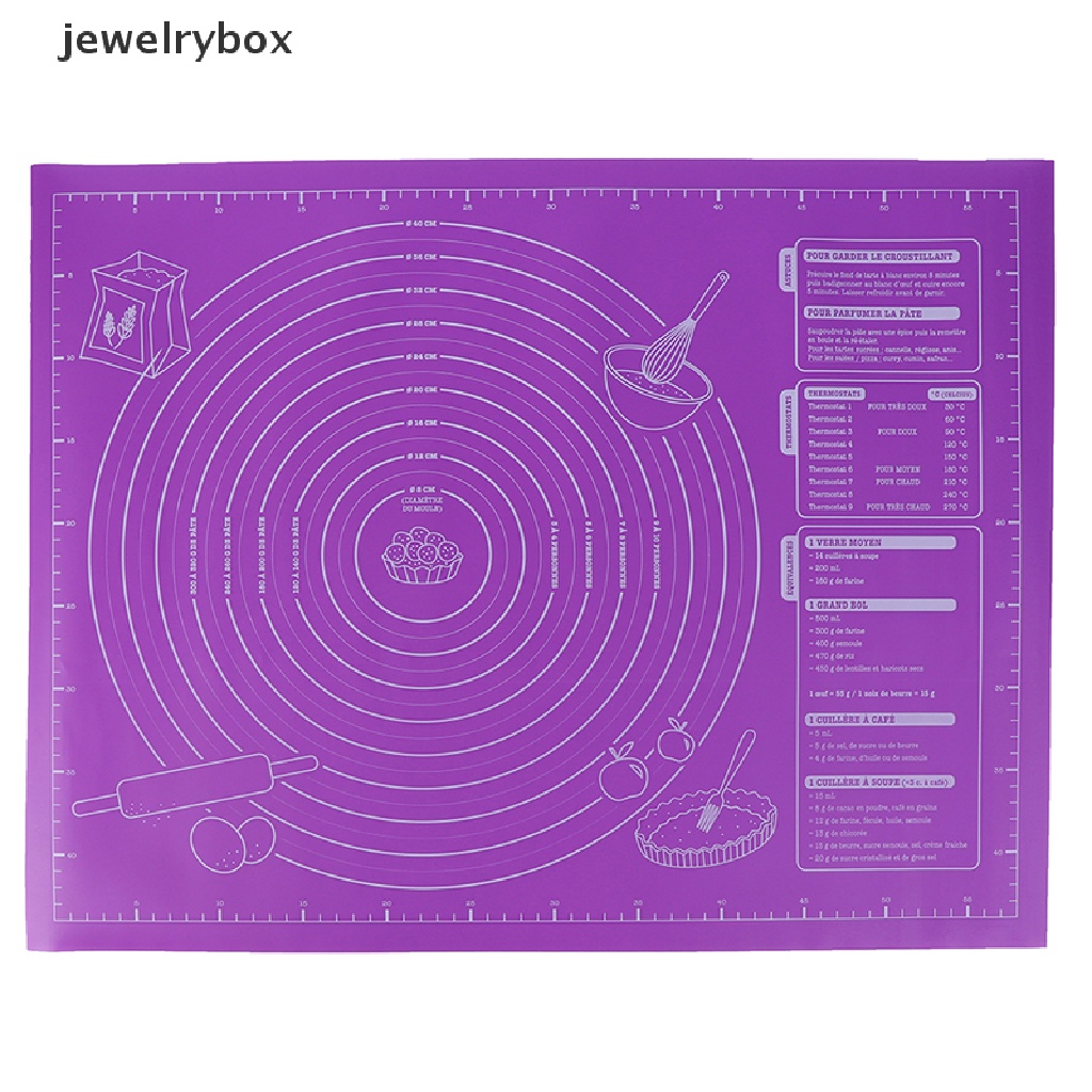 Alas Adonan Kue Bahan Silikon Anti Lengket Ukuran 45x60cm Dengan Skala
