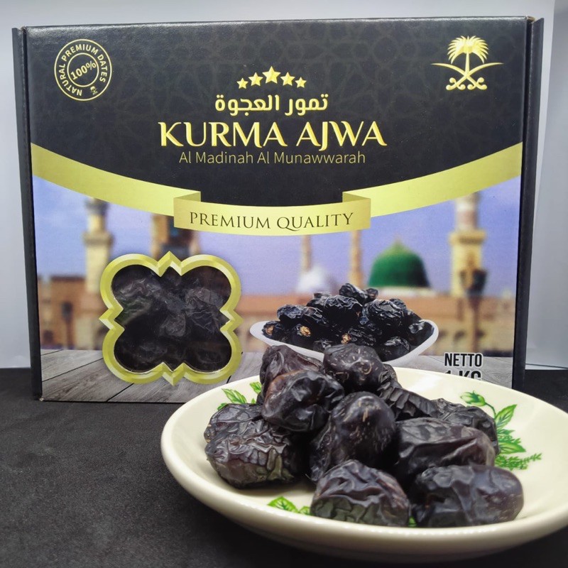 Kurma Ajwa 1 kg/ Ajwa madinah/ Kurma ajwa Premium Kurma Ajwa Madinah/ Kurma Nabi 1kg